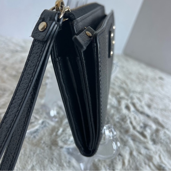 Kate Spade Black Leather Wallet Wristlet - Picture 5 of 16